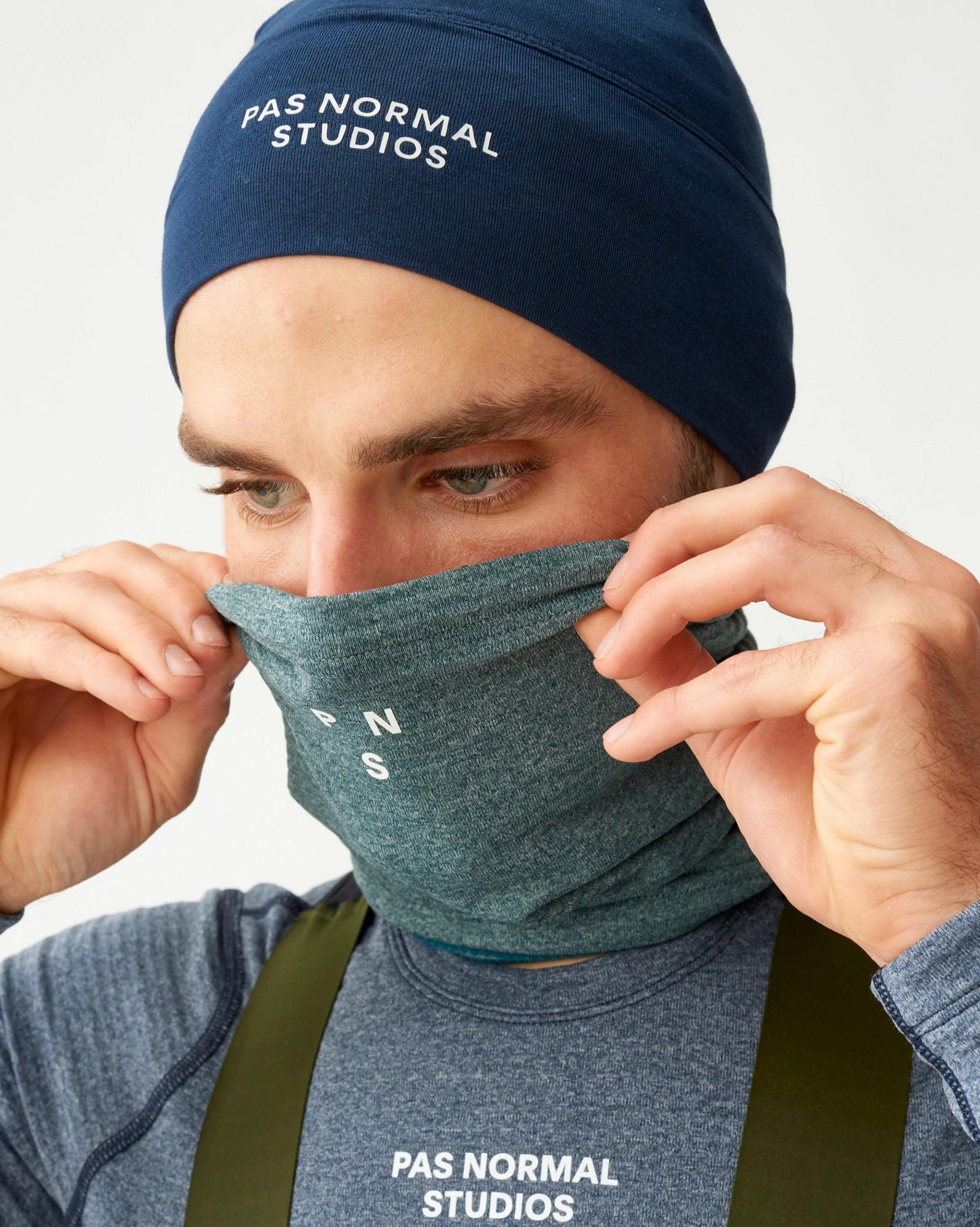 PAS NORMAL STUDIOS Logo Cycling Beanie - Navy