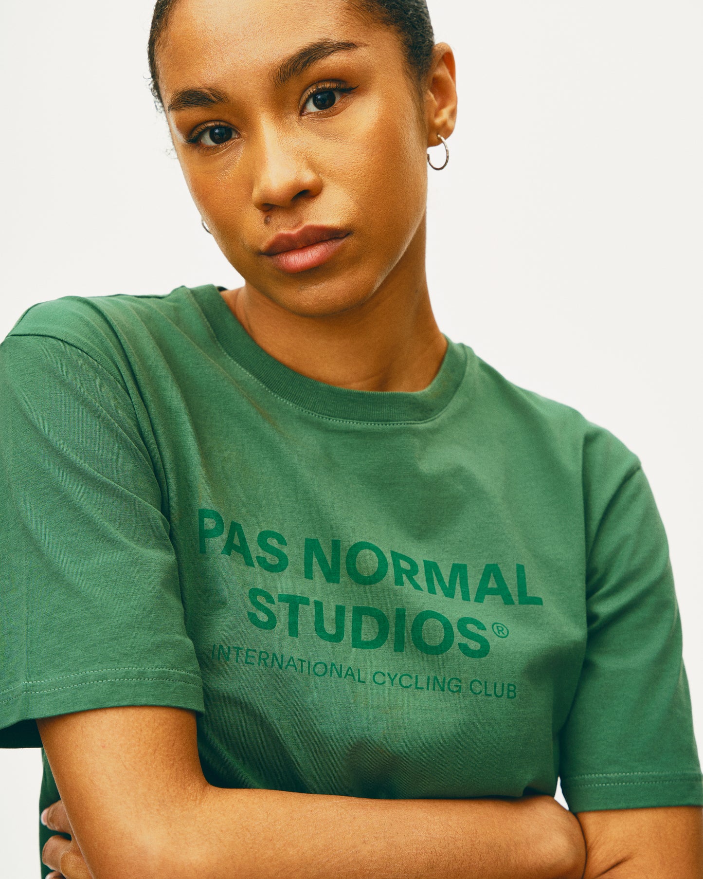 PAS NORMAL STUDIOS Off-Race Logo T-shirt Smoke Green