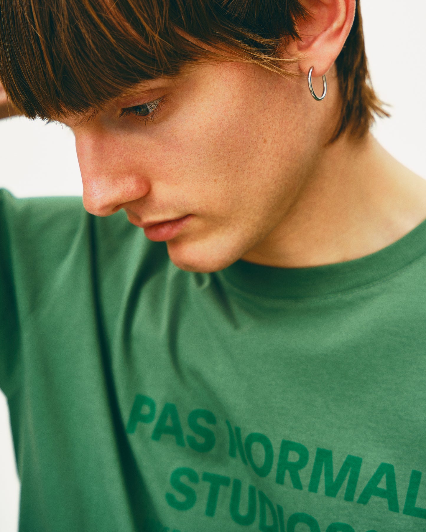 PAS NORMAL STUDIOS Off-Race Logo T-shirt Smoke Green