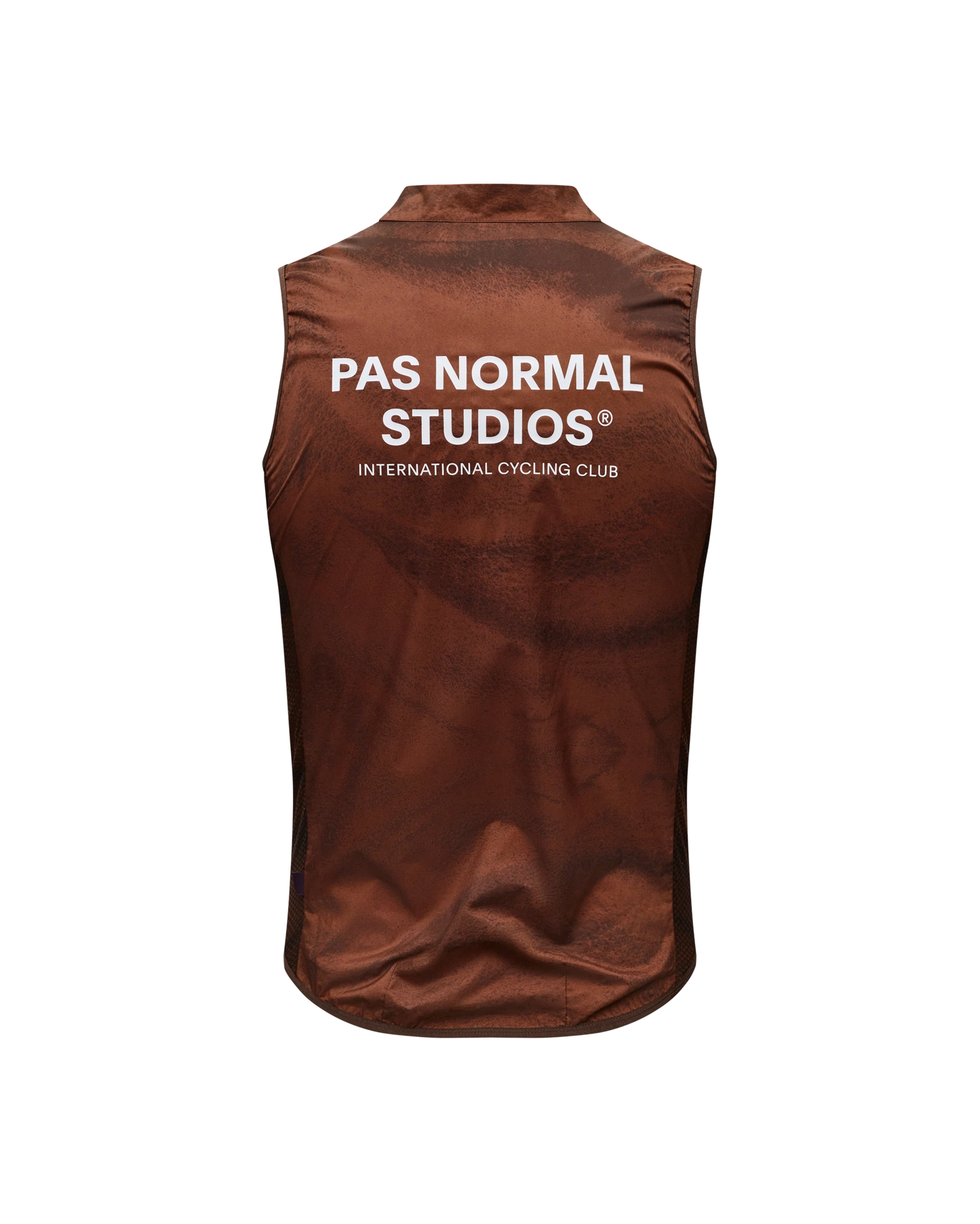 PAS NORMAL STUDIOS Mechanism Stow Away Gilet - AOP Light brown