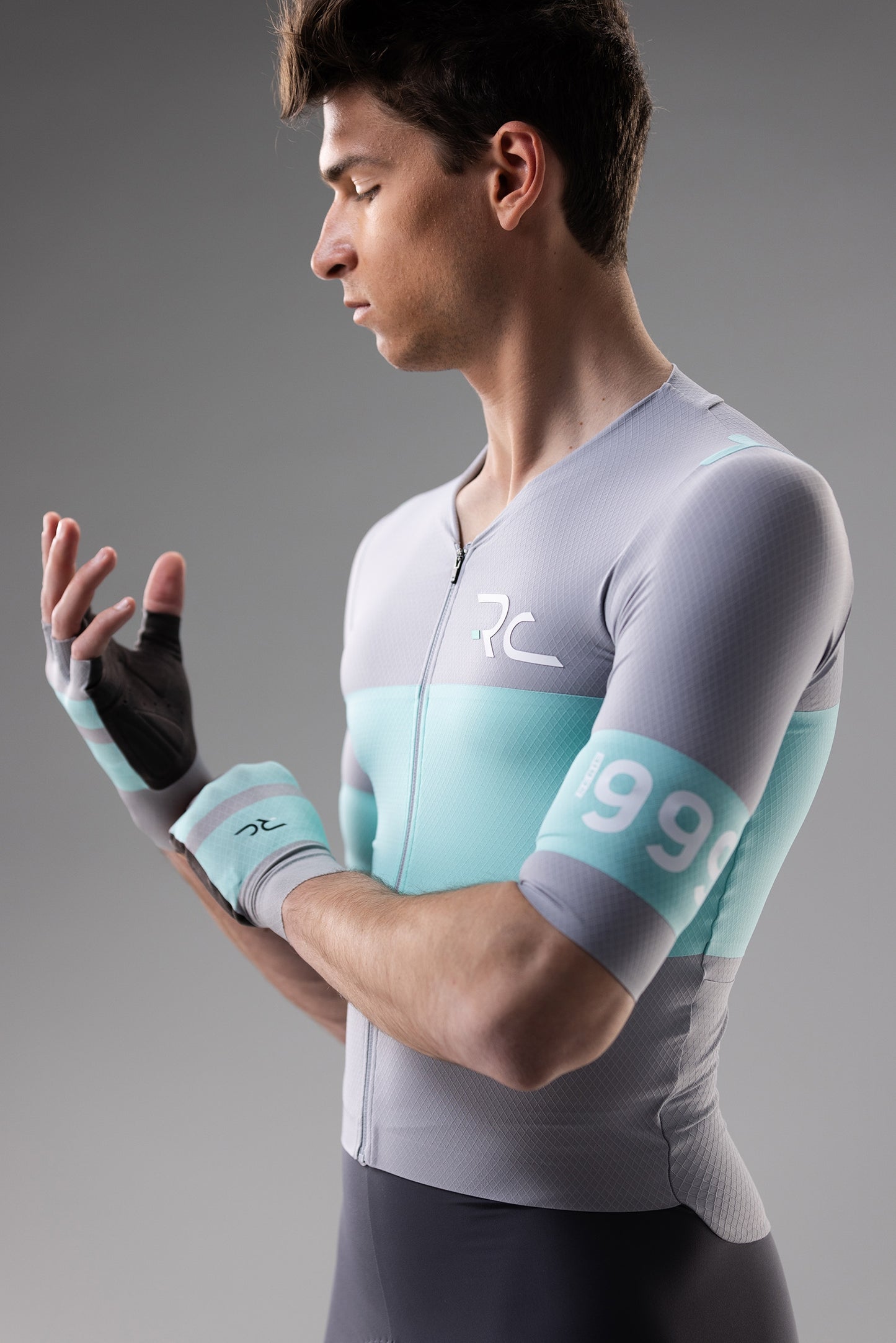 BIANCHI RC ICON 999 Jersey - Grey Stripe Celeste