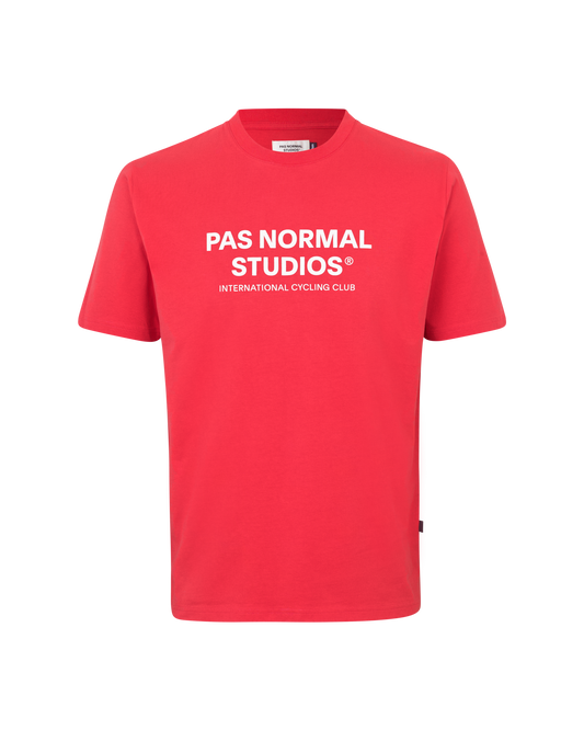 PAS NORMAL STUDIOS Off-Race Logo T-shirt Deep Red