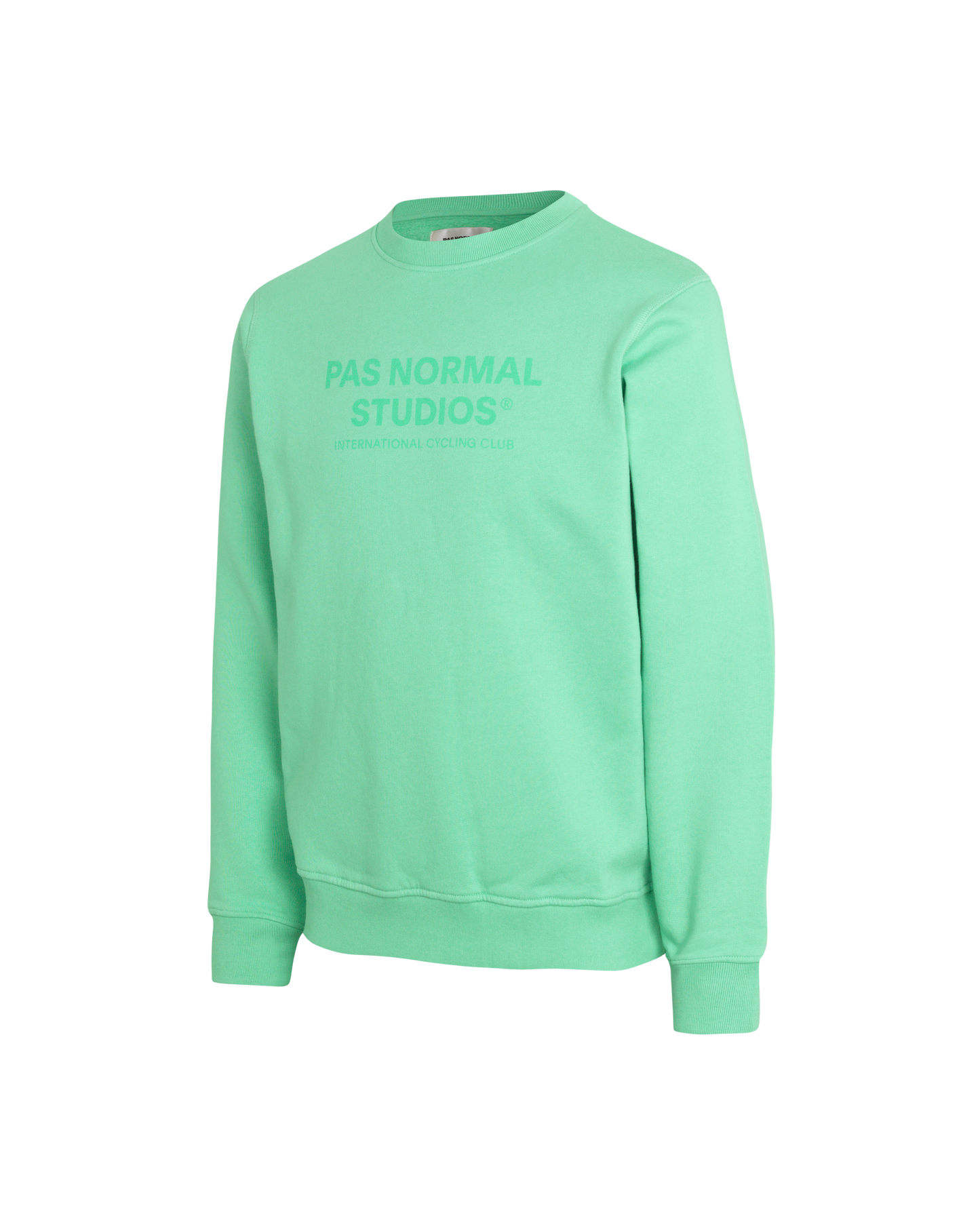 PAS NORMAL STUDIOS Off-Race Logo Sweatshirt Light Emerald