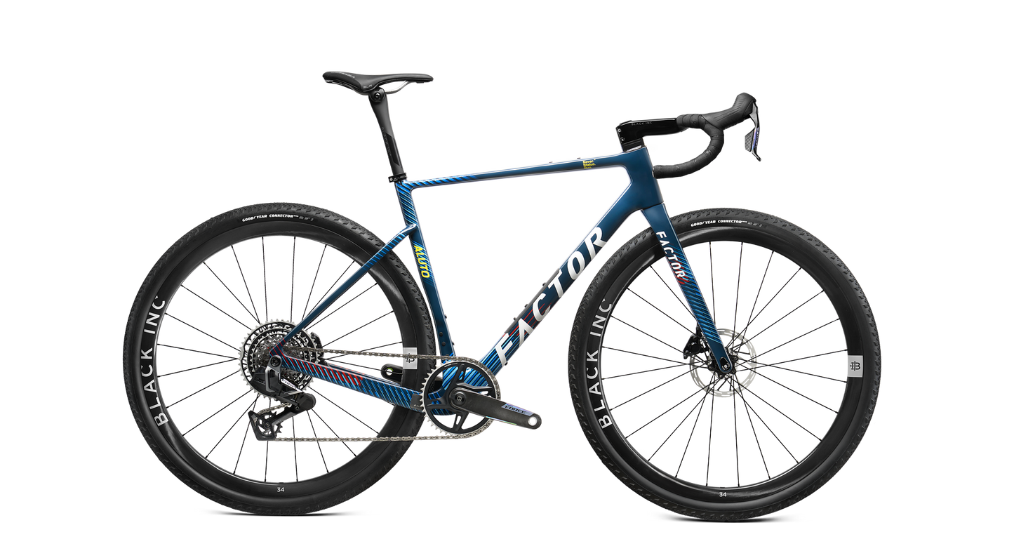 Gravel FACTOR ALUTO SRAM FORCE XPLR + QUARQ RAPTOR BLUE