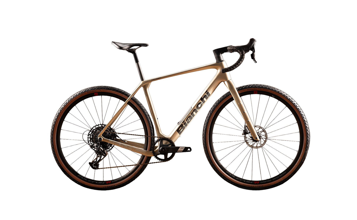 Rower gravel Bianchi ARCADEX COMP 2025, GRX 610/822 40T Złoto/Brązowy