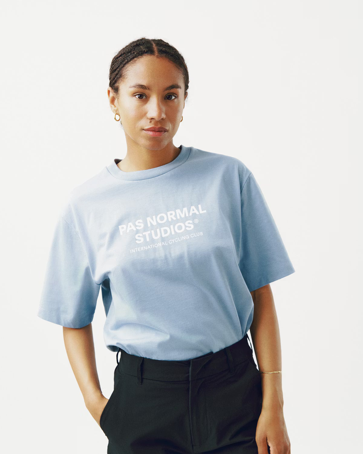 Pas Normal Studios Off-Race Logo T-Shirt Light Blue