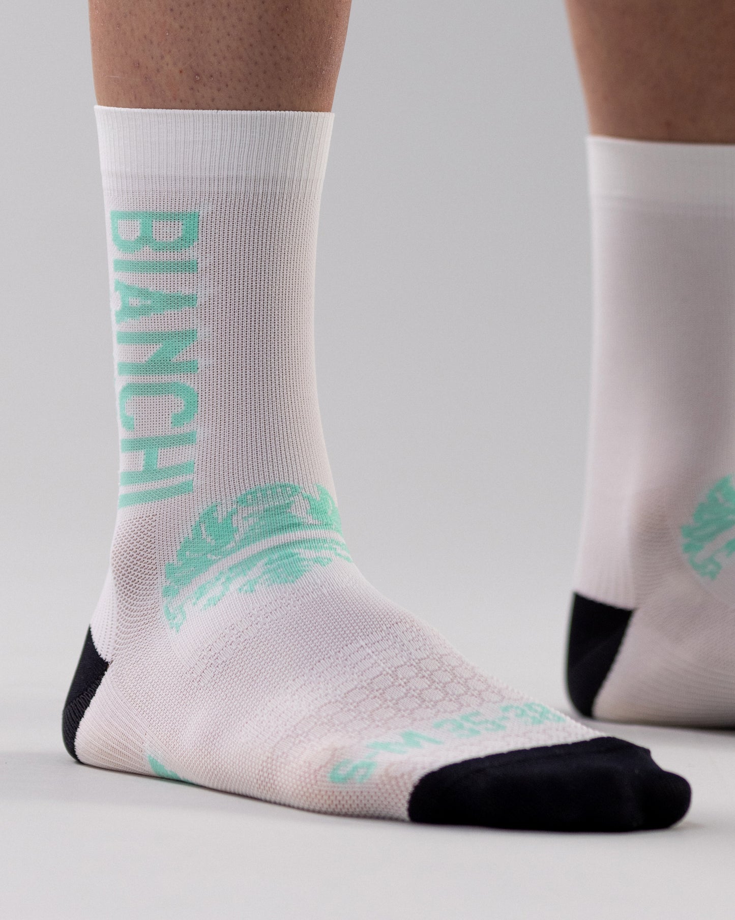 BIANCHI MILANO HIGH SOCK - White Celeste