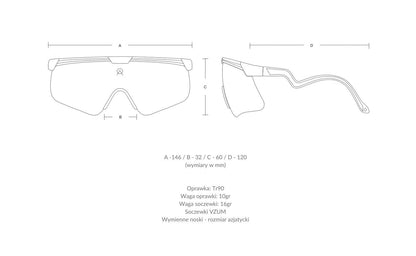 Okulary Alba Optics DELTA WHT / VZUM LEAF