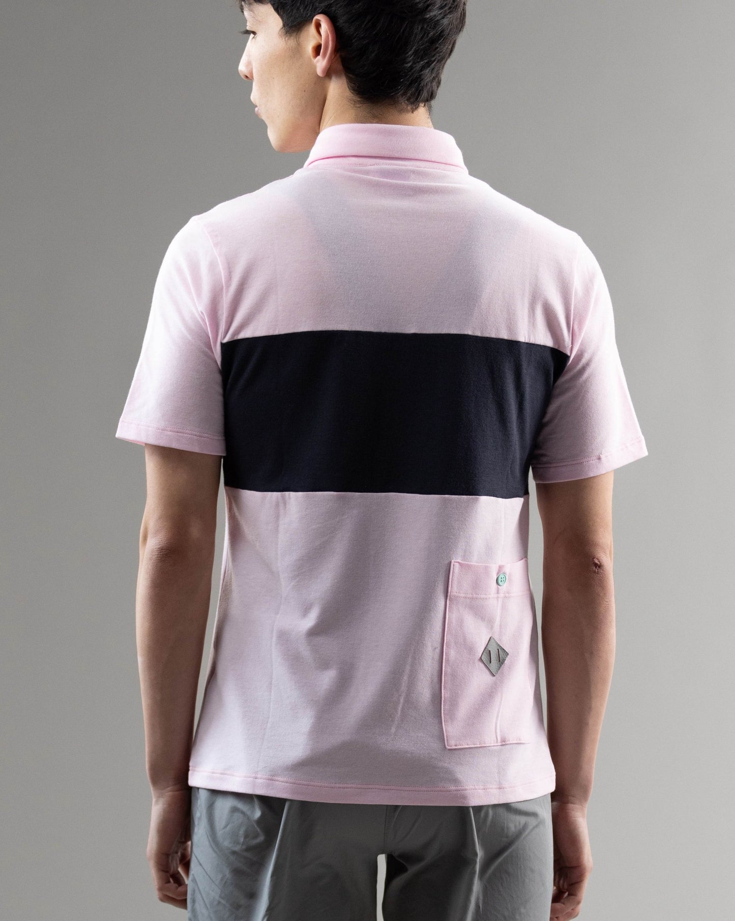BIANCHI LIFESTYLE MEN'S SHORT SLEEVE POLO - PINK