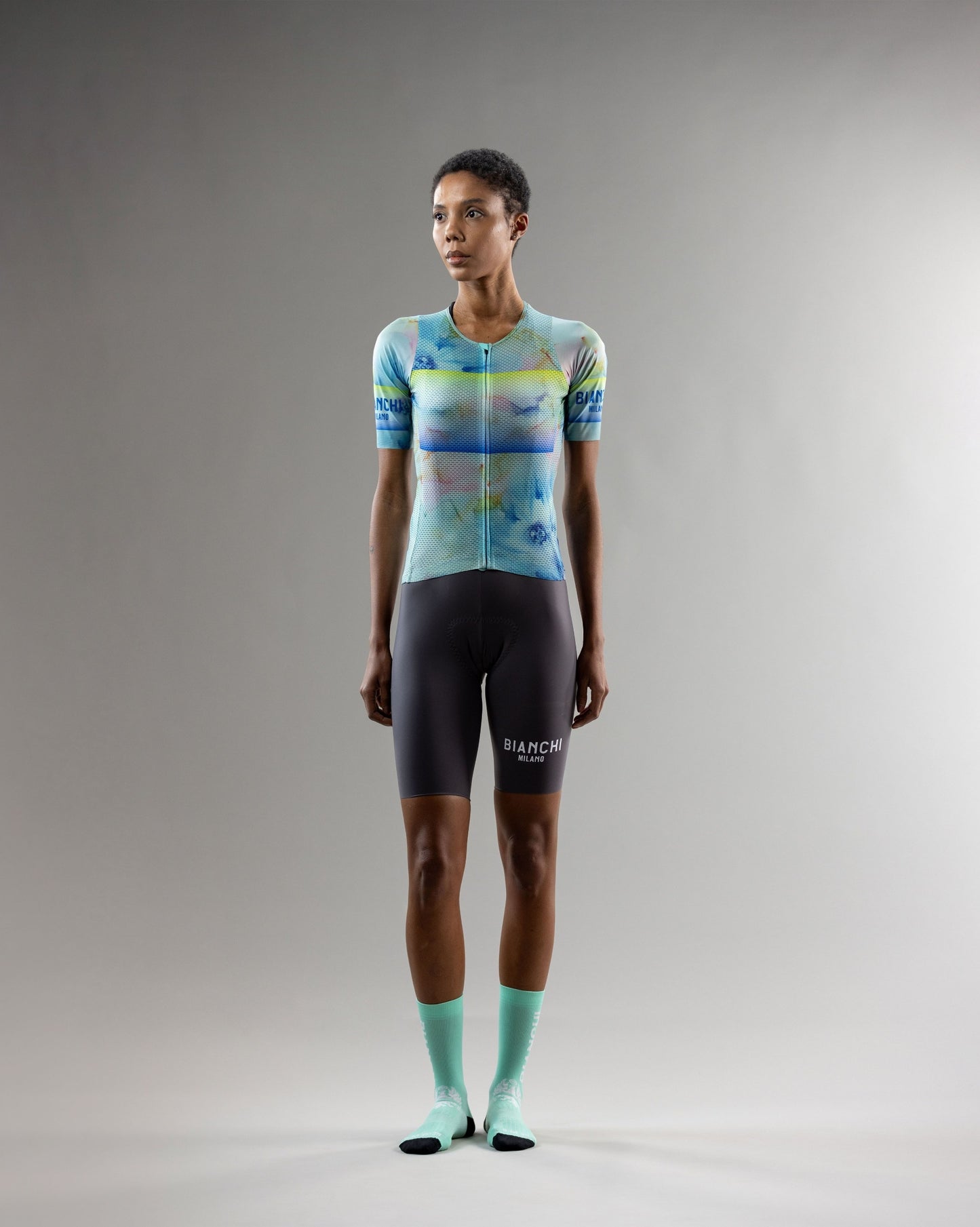 BIANCHI WOMEN ULTRALIGHT SHORT SLEEVE JERSEY - Aquerello