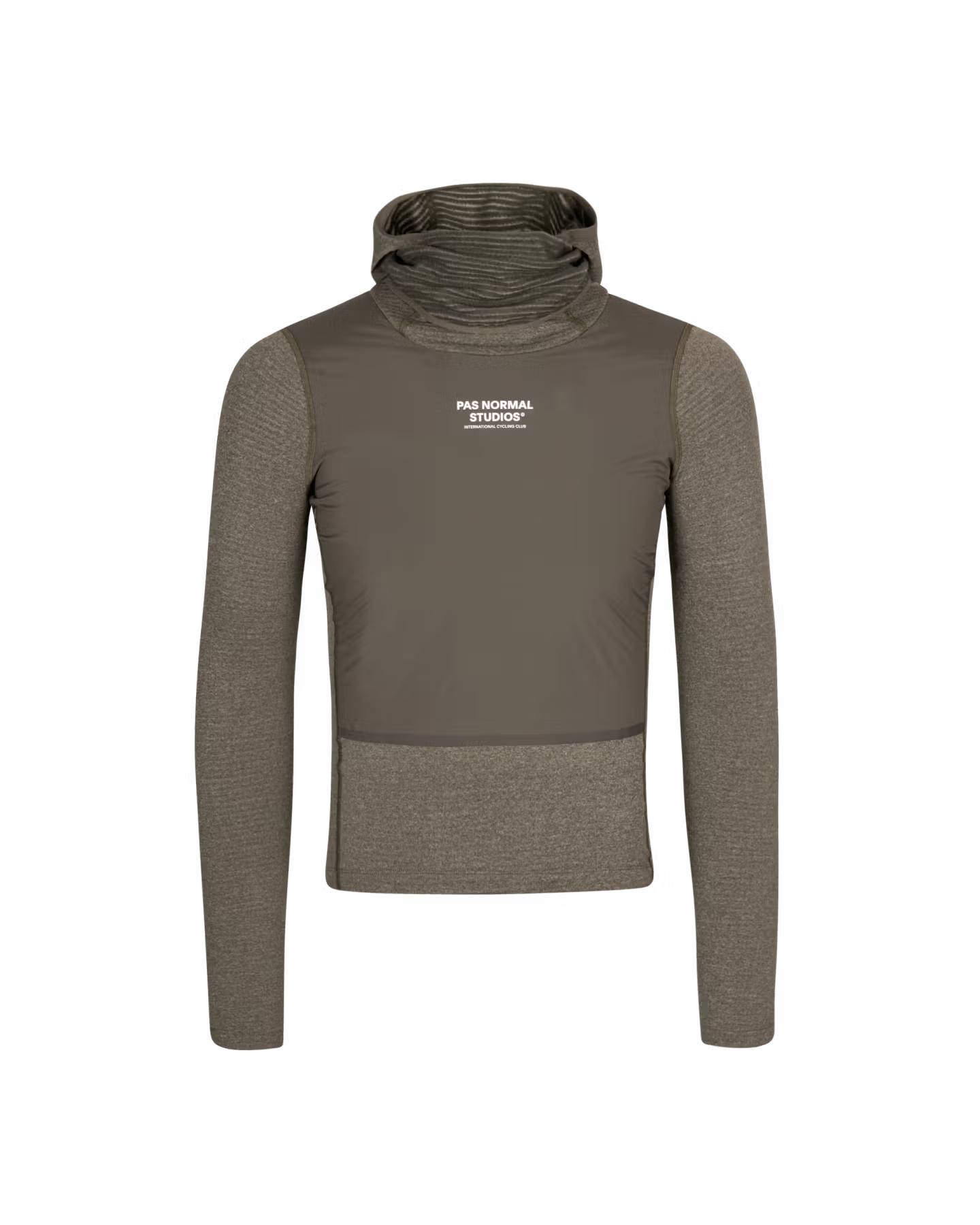 Pas Normal Studios Thermal Hooded Windproof Baselayer- Dark Stone