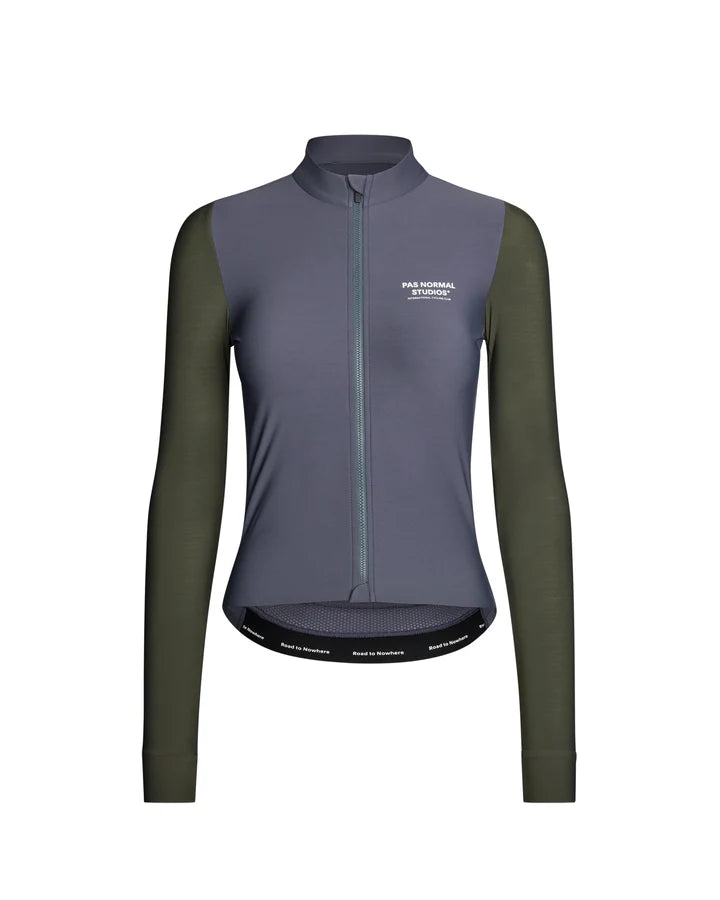 PAS NORMAL STUDIOS Women's Mechanism Long Sleeve Jersey - Steel / Dark Olive