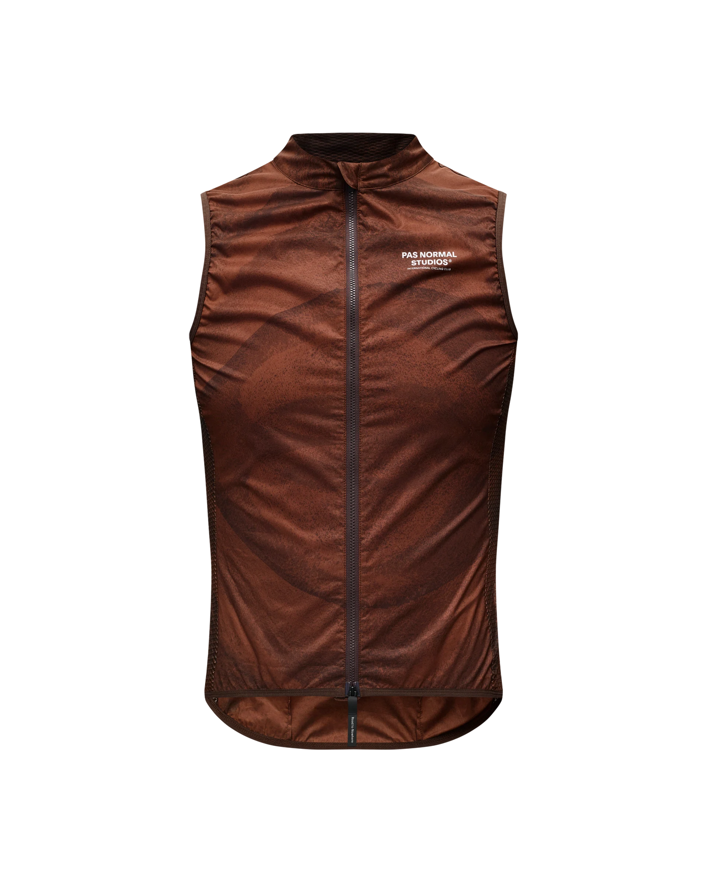 PAS NORMAL STUDIOS Mechanism Stow Away Gilet - AOP Light brown