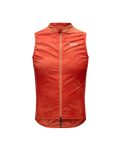PAS NORMAL STUDIOS Mechanism Stow Away Gilet - AOP Hibiscus Orange