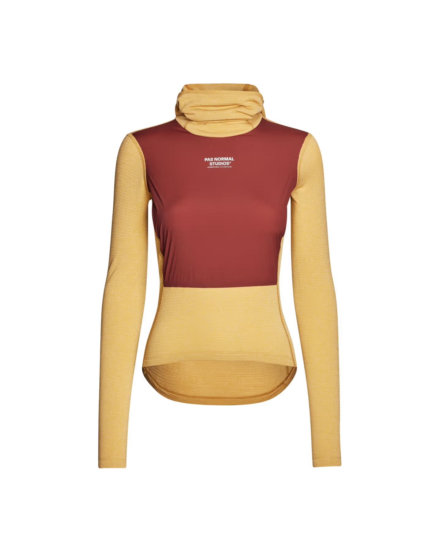 Pas Normal Studios Women's Thermal Hooded Windproof Baselayer- Camel/Marron
