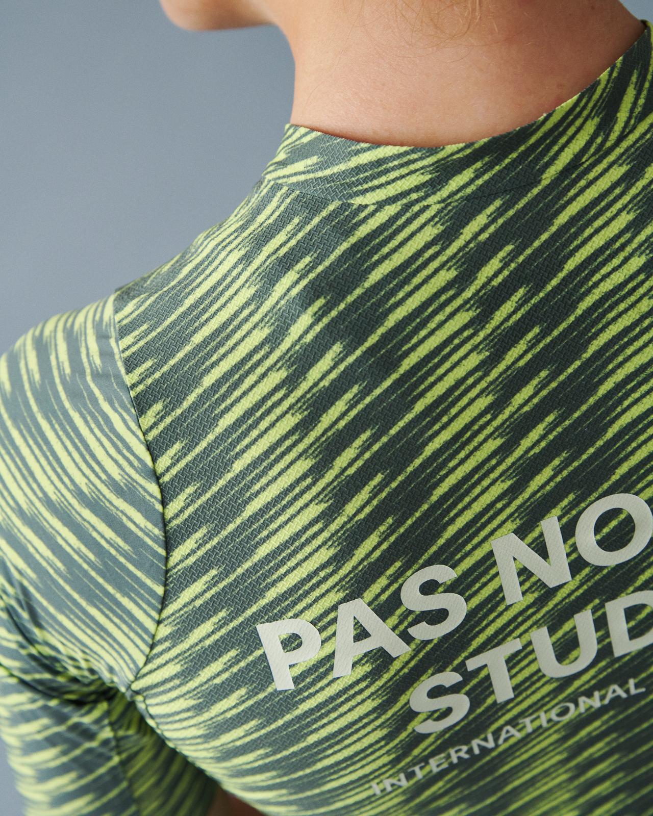 Pas Normal Studios Women's Solitude Jersey - Dark Moss / Lime Green