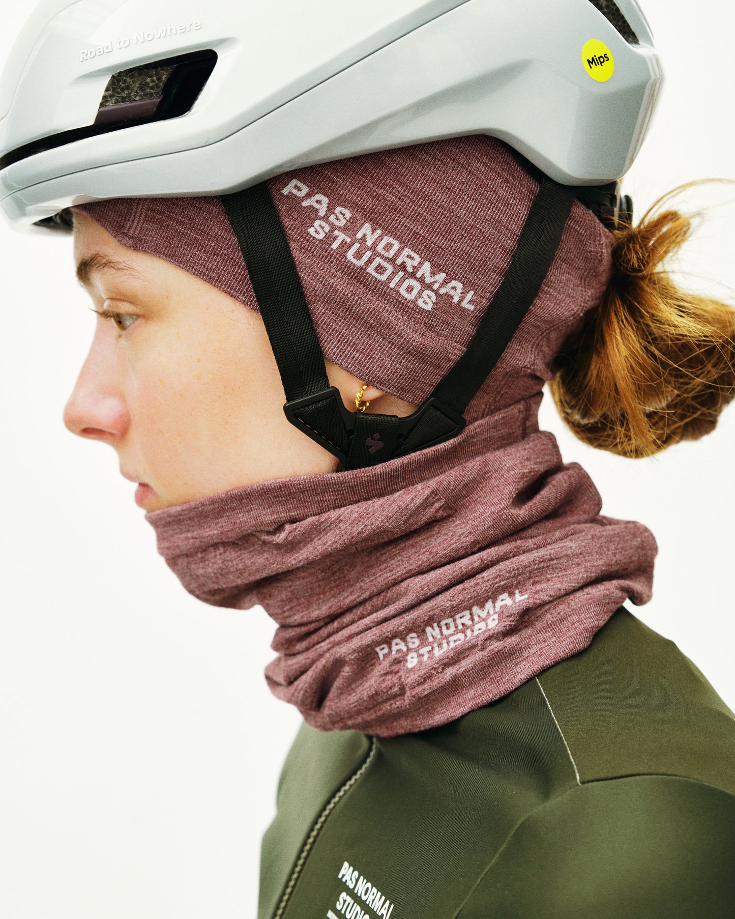 Pas Normal Studios Logo Merino Knit Beanie Maroon