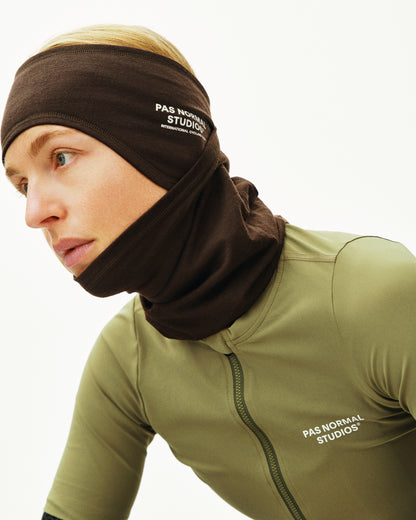 Pas Normal Studios Logo Merino Headband Light Brown
