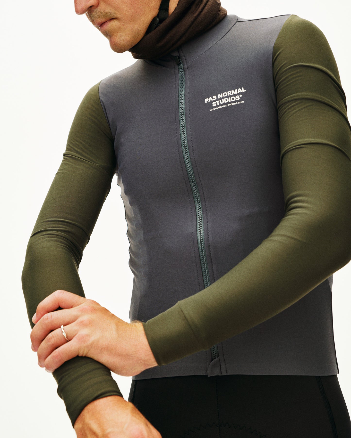 PAS NORMAL STUDIOS Mechanism Long Sleeve Jersey Steel/Dark Olive