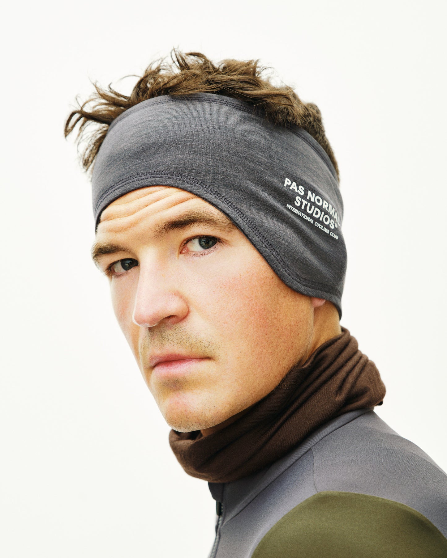 Pas Normal Studios Logo Merino Headband Steel