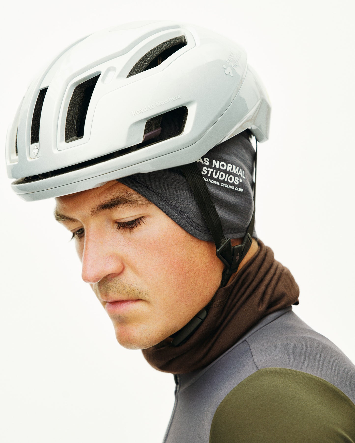 Pas Normal Studios Logo Merino Headband Steel