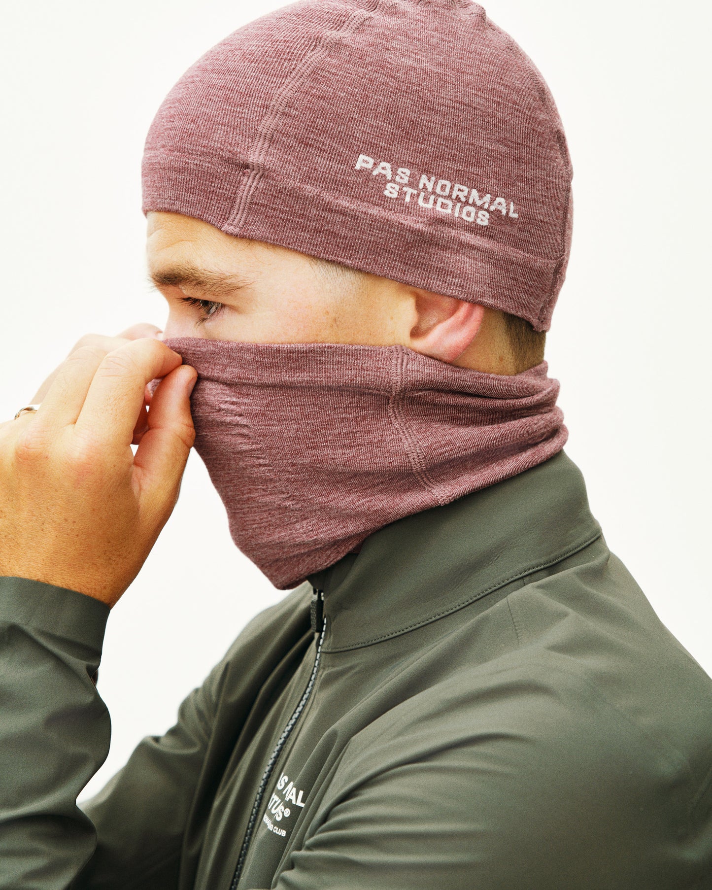 Pas Normal Studios Logo Merino Knit Beanie Maroon