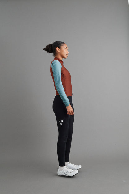 PAS NORMAL STUDIOS Women's Mechanism Thermal Long Sleeve Jersey - Mahogany/Dusty Teal