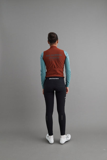 PAS NORMAL STUDIOS Women's Mechanism Thermal Long Sleeve Jersey - Mahogany/Dusty Teal