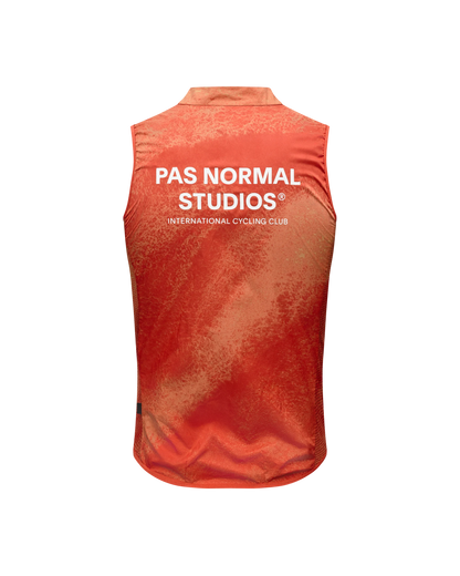 PAS NORMAL STUDIOS Mechanism Stow Away Gilet - AOP Hibiscus Orange