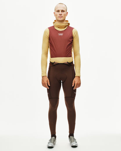 Pas Normal Studios Thermal Hooded Windproof Baselayer- Camel/Marron