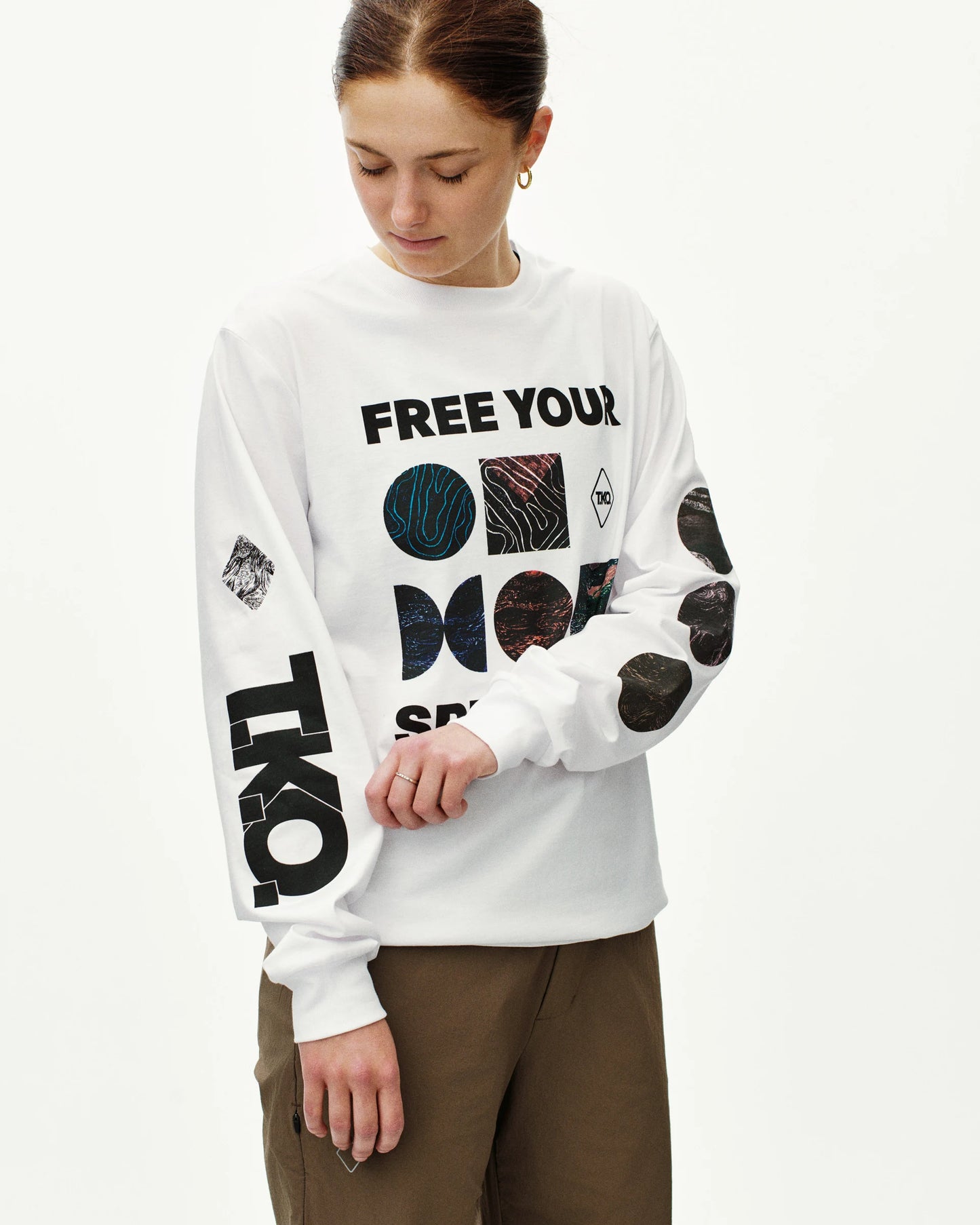 PAS NORMAL STUDIOS T.K.O. Off-Race Long Sleeve T-shirt - White