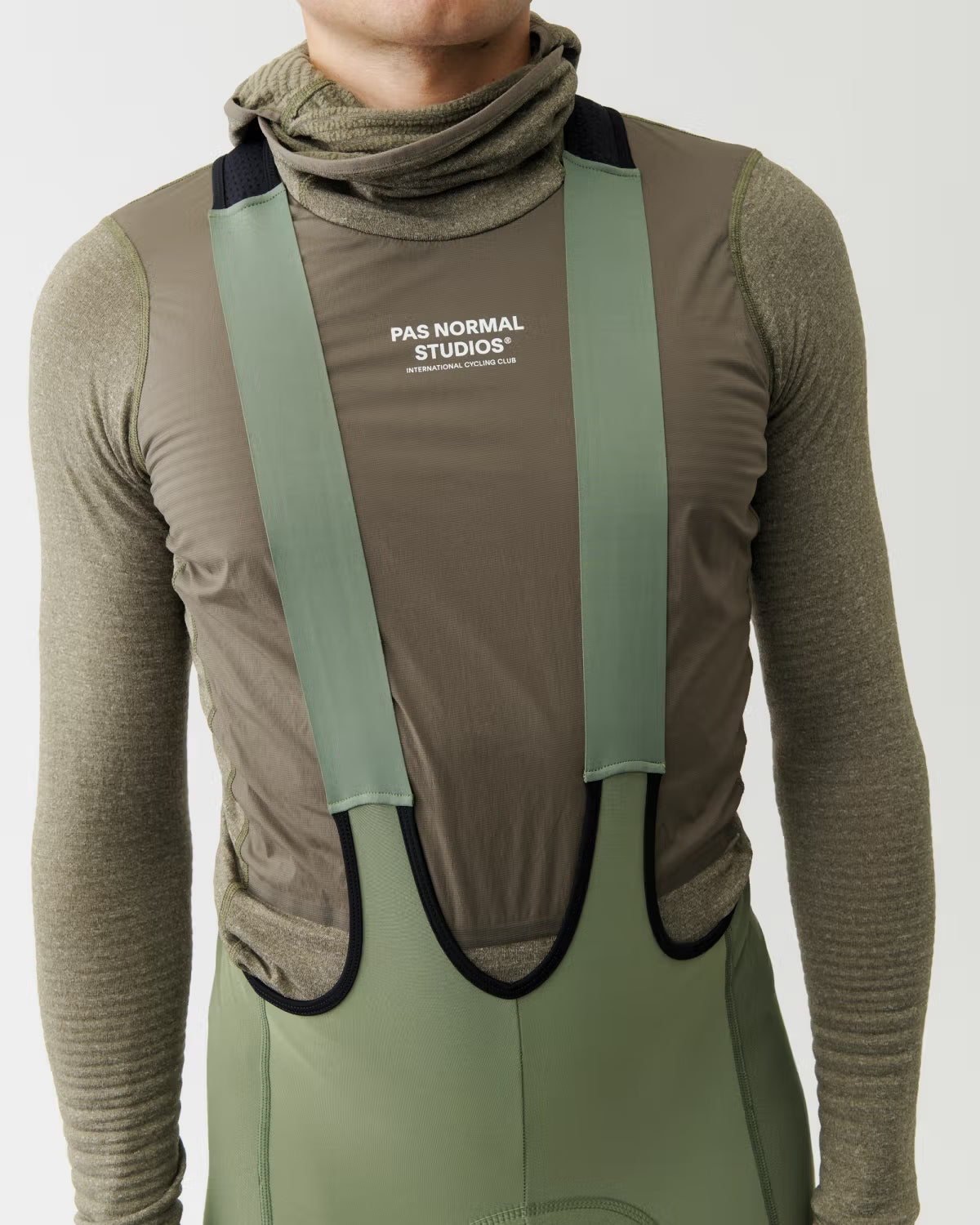 Pas Normal Studios Thermal Hooded Windproof Baselayer- Dark Stone