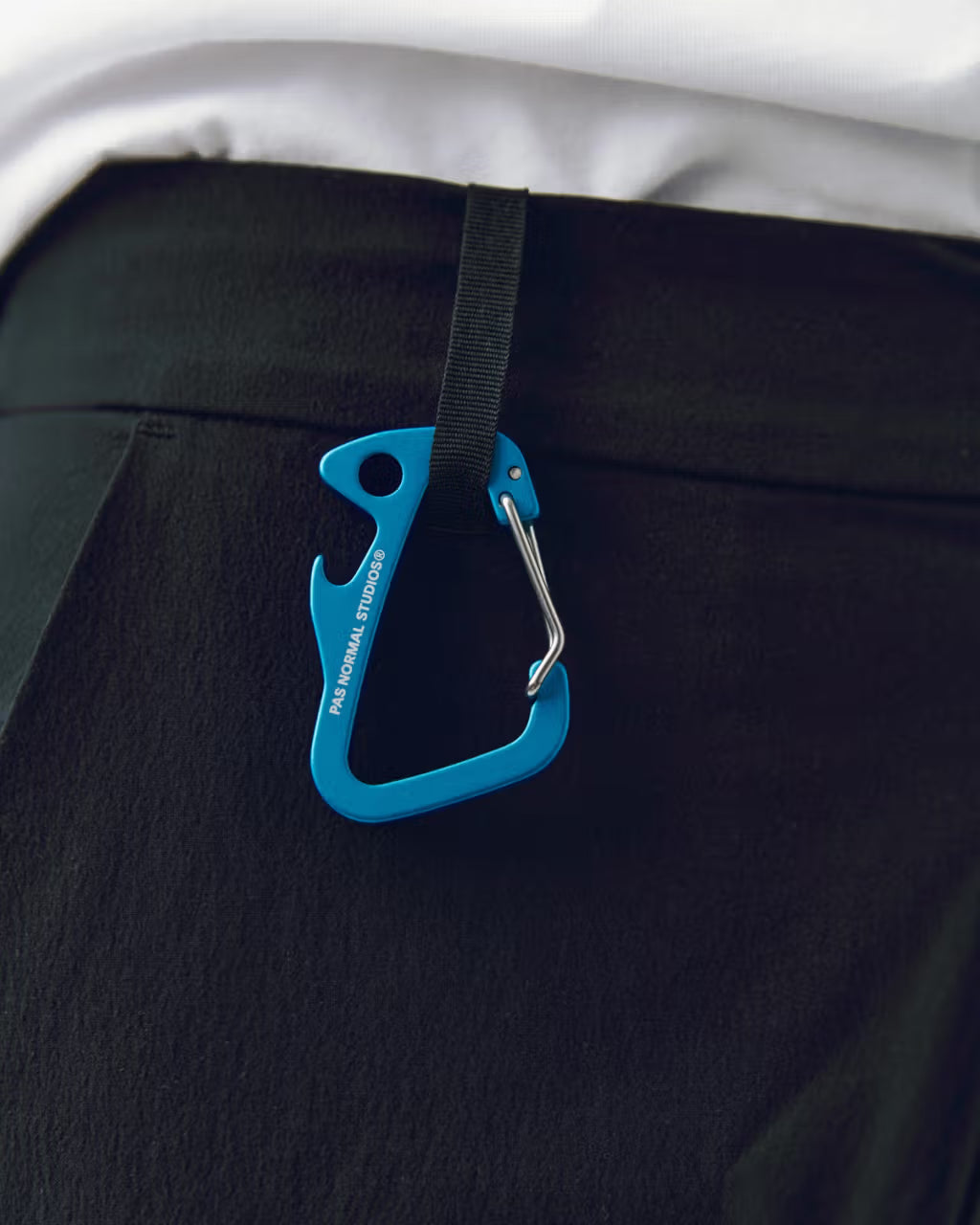 Pas Normal Studios Off-Race Branded Carabiner- Ocean Blue