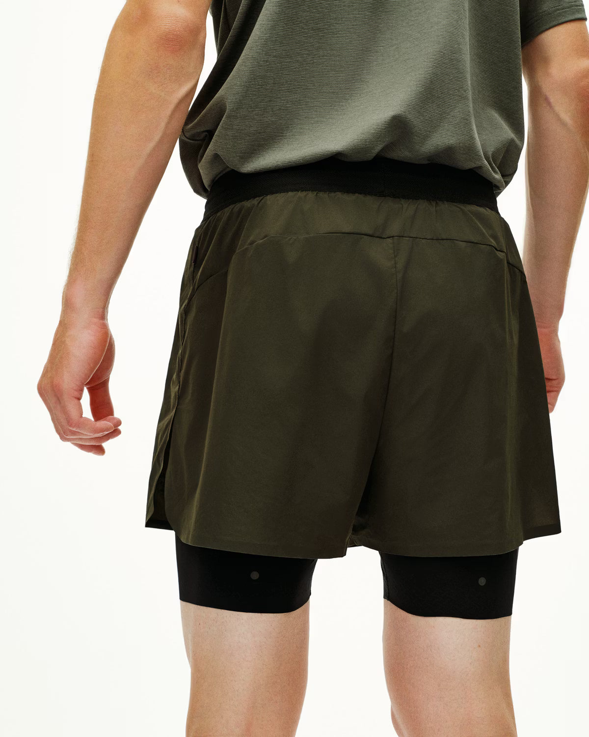 Pas Normal Studios Balance 2-in-1 Shorts - Dark Olive