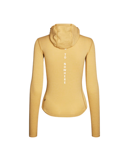 Pas Normal Studios Women's Thermal Hooded Windproof Baselayer- Camel/Marron