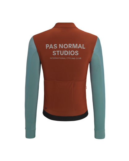 PAS NORMAL STUDIOS Mechanism Thermal Long Sleeve Jersey - Mahogany/Dusty Teal