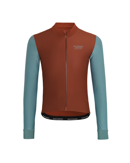 PAS NORMAL STUDIOS Mechanism Thermal Long Sleeve Jersey - Mahogany/Dusty Teal