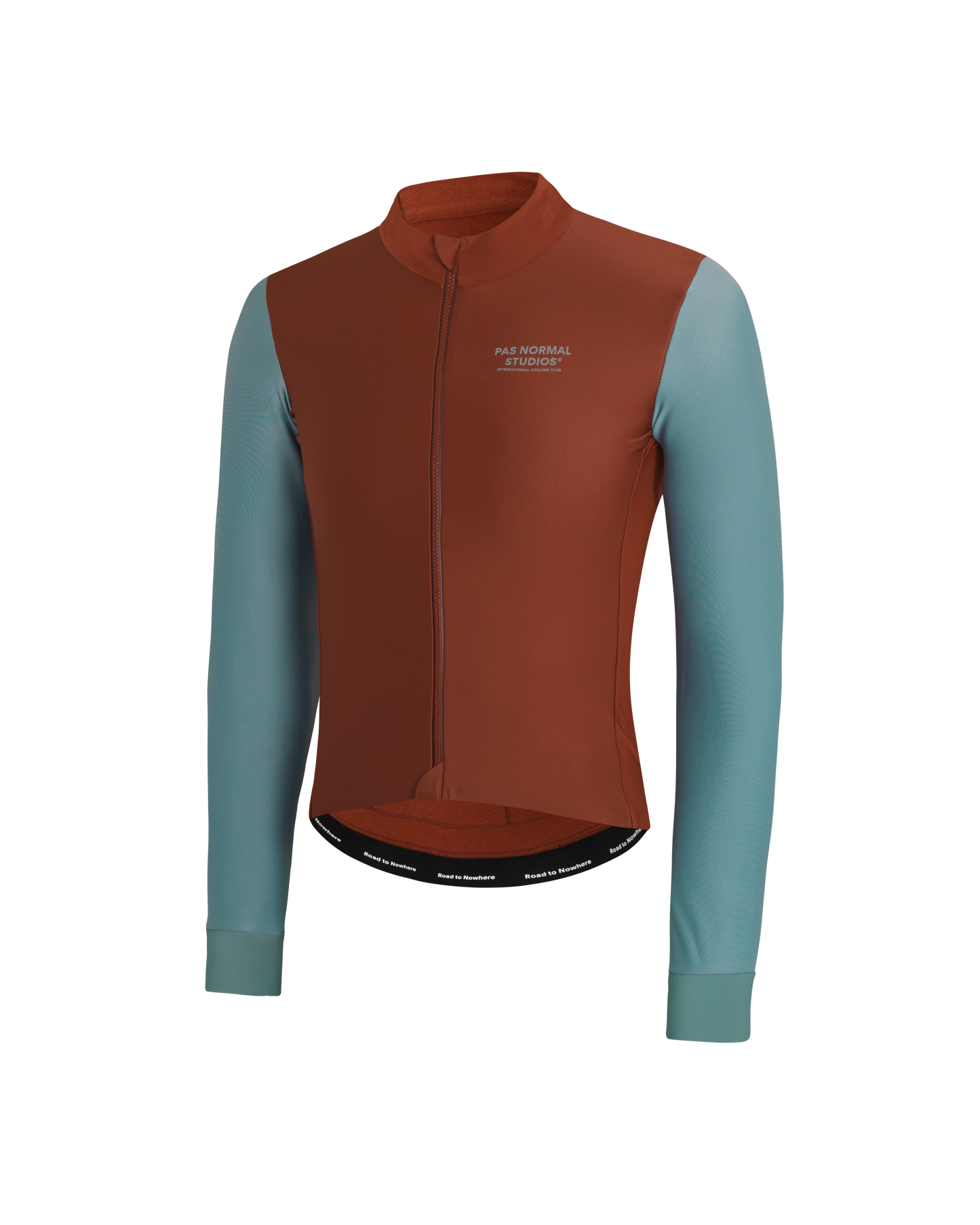 PAS NORMAL STUDIOS Mechanism Thermal Long Sleeve Jersey - Mahogany/Dusty Teal