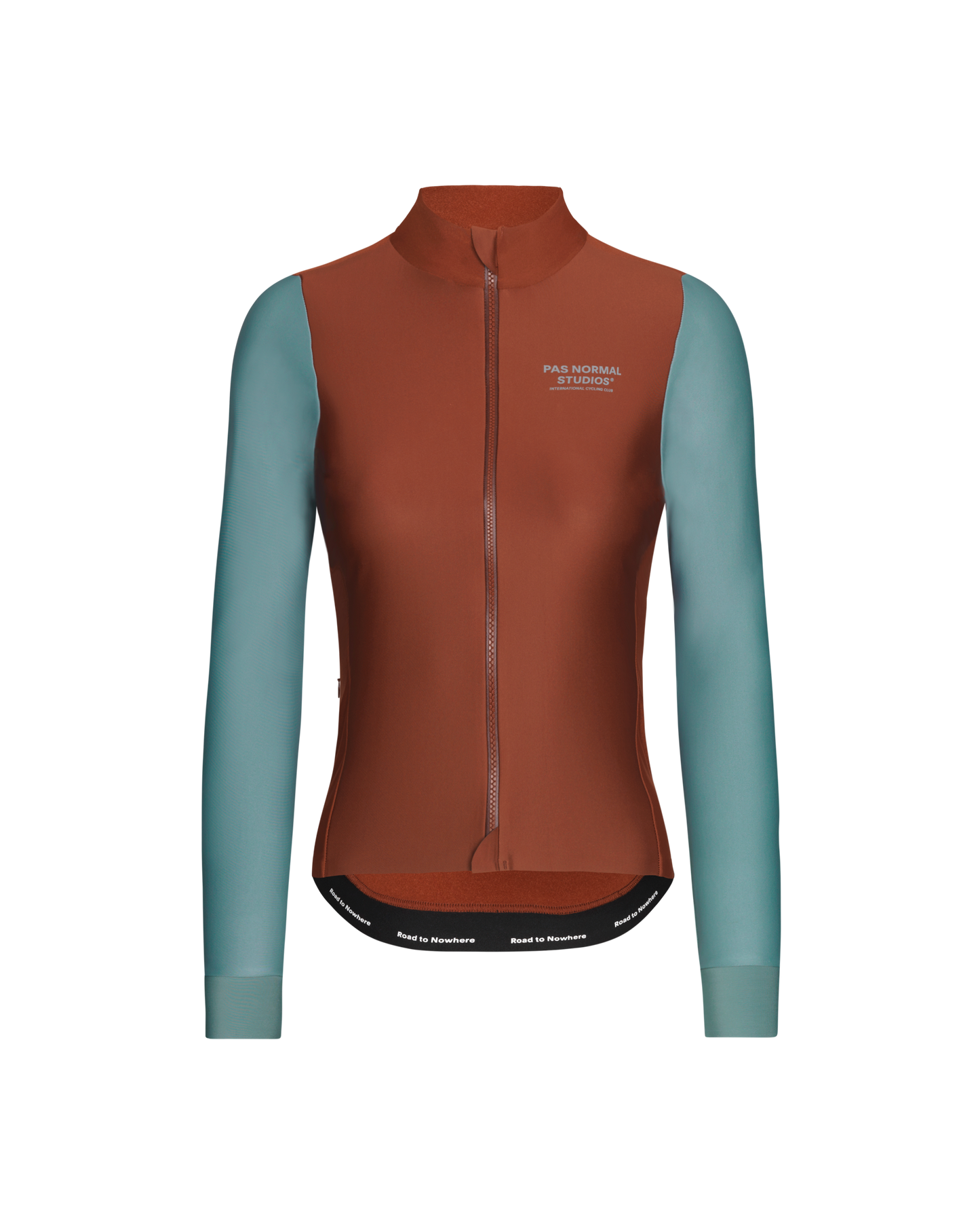 PAS NORMAL STUDIOS Women's Mechanism Thermal Long Sleeve Jersey - Mahogany/Dusty Teal