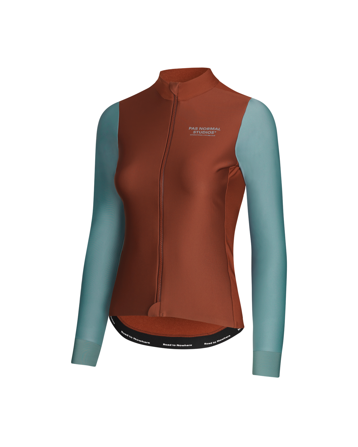 PAS NORMAL STUDIOS Women's Mechanism Thermal Long Sleeve Jersey - Mahogany/Dusty Teal