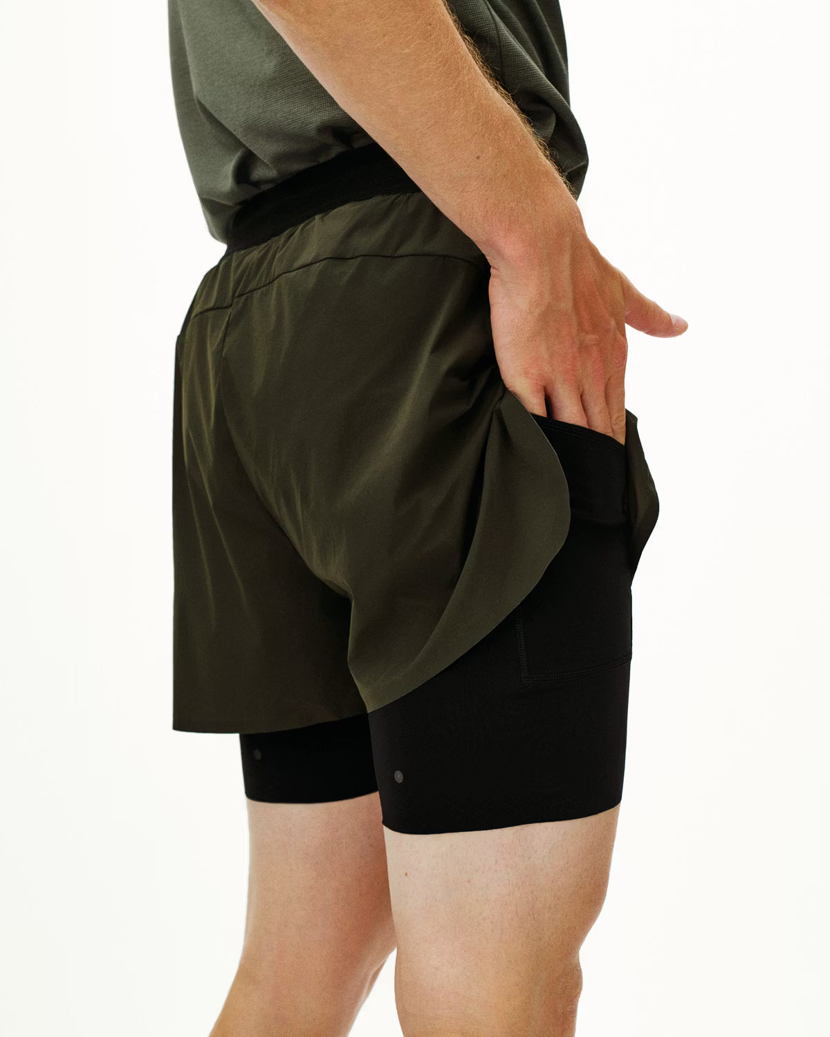 Pas Normal Studios Balance 2-in-1 Shorts - Dark Olive