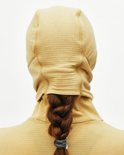 Pas Normal Studios Women's Thermal Hooded Windproof Baselayer- Camel/Marron