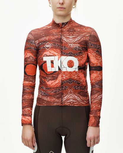 Pas Normal Studios T.K.O. Women's Mechanism Long Sleeve Jersey - TKO Red