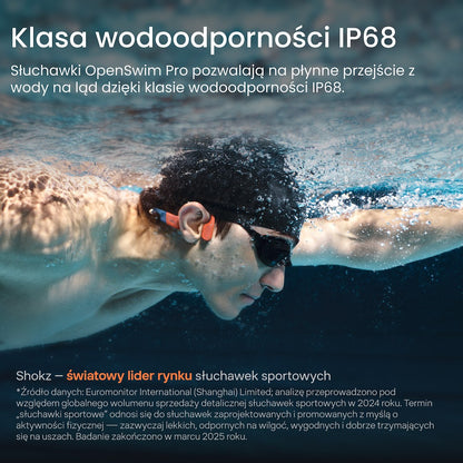 Słuchawki Shokz OpenSwim Pro RED
