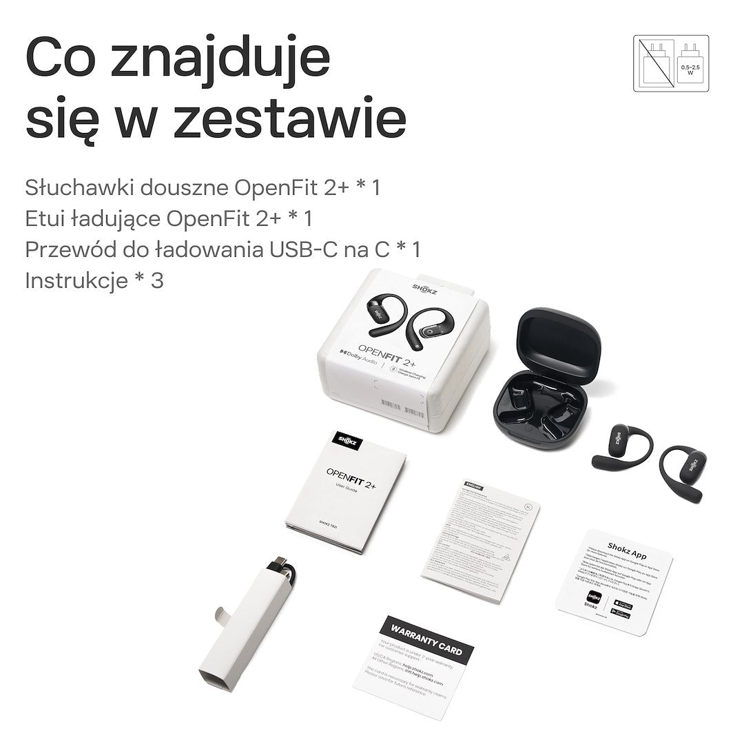 Słuchawki Shokz OpenFit 2+ BLACK