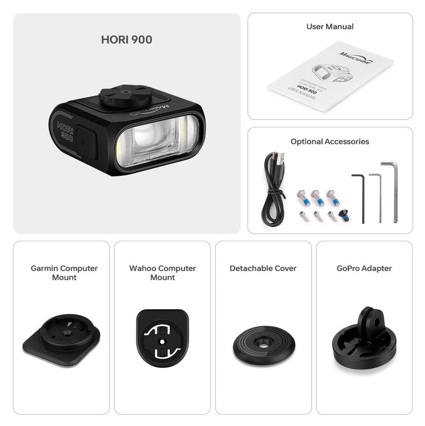 Lampka przednia MAGICSHINE HORI 900 DUAL MOUNTED 900 lumenów, bez uchwytu, bez pilota