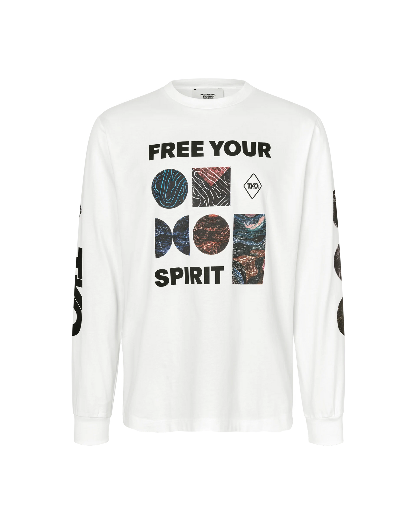 PAS NORMAL STUDIOS T.K.O. Off-Race Long Sleeve T-shirt - White