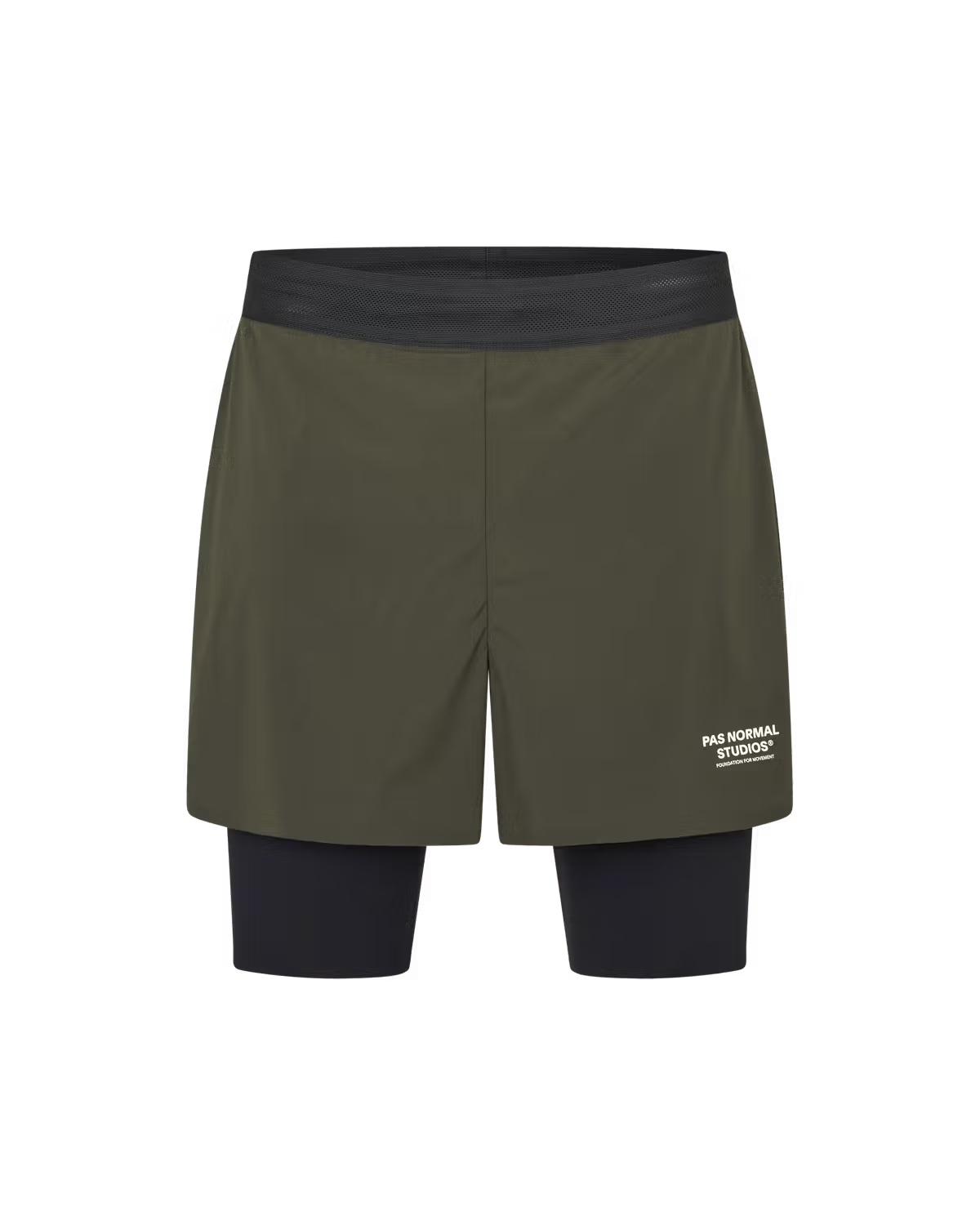 Pas Normal Studios Balance 2-in-1 Shorts - Dark Olive