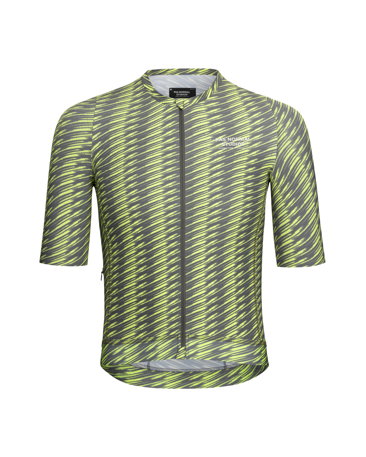 Pas Normal Studios Men's Solitude Jersey - Dark Moss / Lime Green