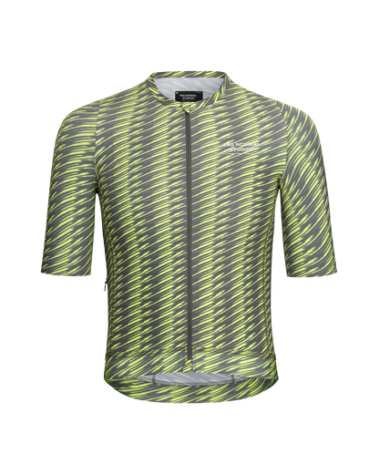 Pas Normal Studios Men's Solitude Jersey - Dark Moss / Lime Green